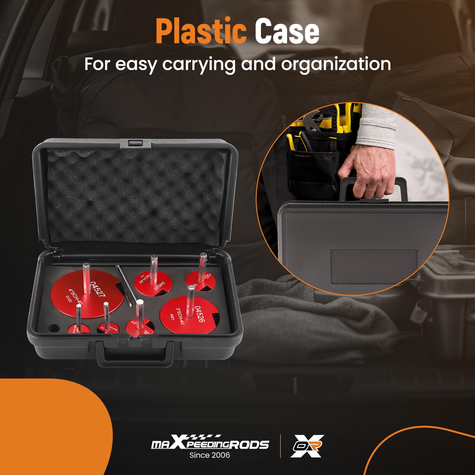 maXpeedingrods Kit de 7 escariadores de tubos de PVC con cabeza de aluminio de 3/4 pulgadas, 1 pulgada, 1-1/4 pulgadas, 1-1/2 pulgadas, 2 pulgadas, 3 pulgadas, 4 pulgadas, cabeza de aluminio, juego de