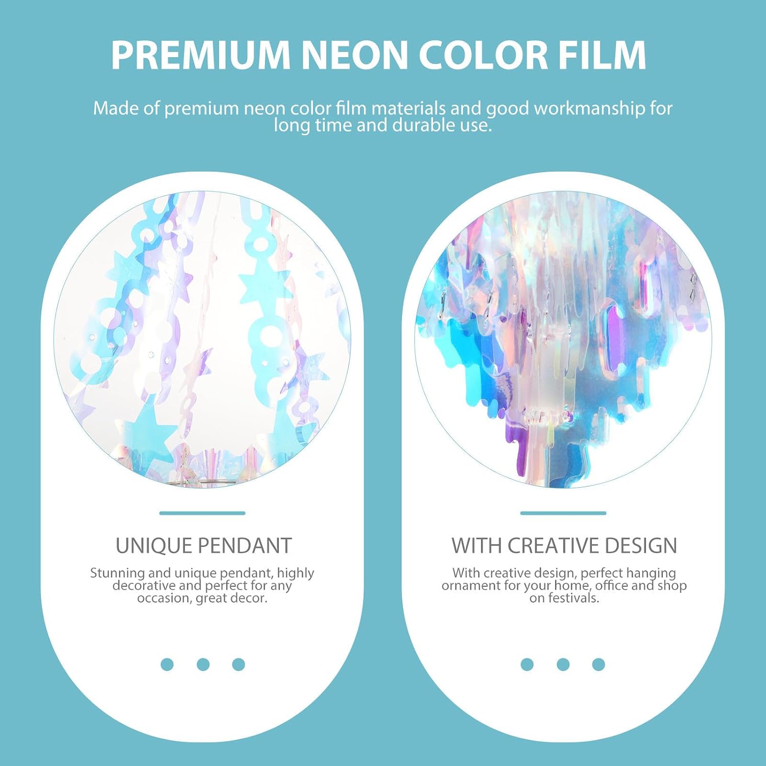Neon Color Festival Pendant Chandelier for Party Holiday Decor