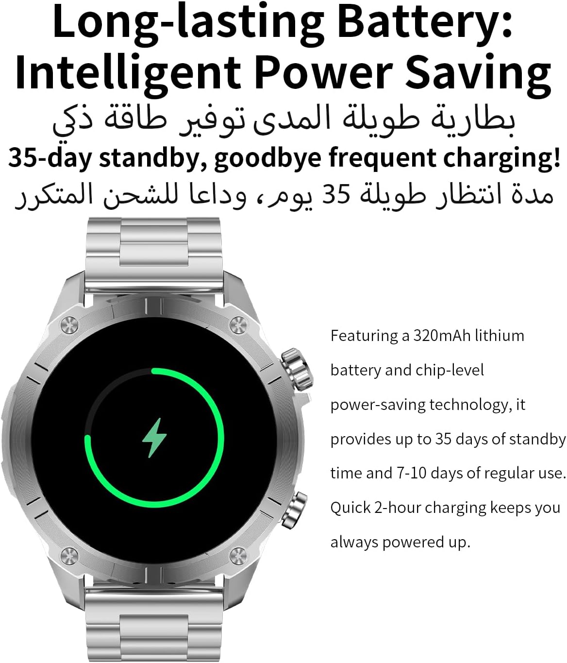 Premium | Korean Wapik Y7 Smartwatch with 1.43-Inch AMOLED Display, GPS, Heart Rate Monitor, Zinc Alloy, 35-Day Standby, Multi-Sport Modes 2026 - view 3