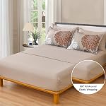 Yiran Taupe Ensemble de confort brun taille Reine,7 Pièces Lit dans un sac Floral Comforter,Logiciel de lit en microfibre pour toutes les saisons,90"×90"