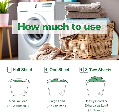 Miniatura 7 de LAUNDRYLUX Hojas de detergente para ropa, tiras de detergente ecológicas e hipoalergénicas, ingredientes naturales, ultraconcentradas, listas para