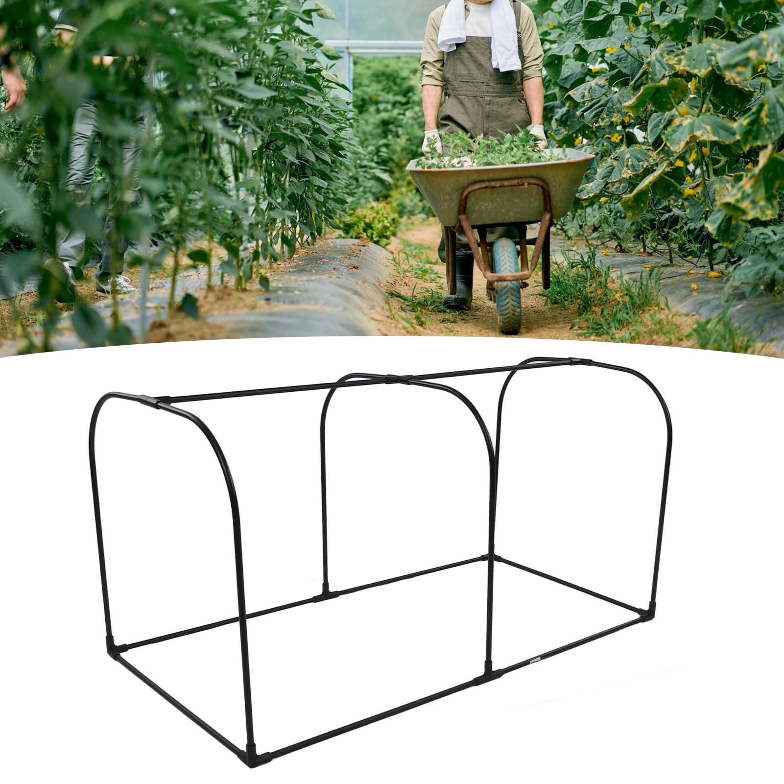 Kit de Calentamiento de Invierno de Película de Invernadero de Plástico Transparente para Protección contra Heladas, Fácil Instalación para Jardinería en Balcones, Fuerte Apoyo para el