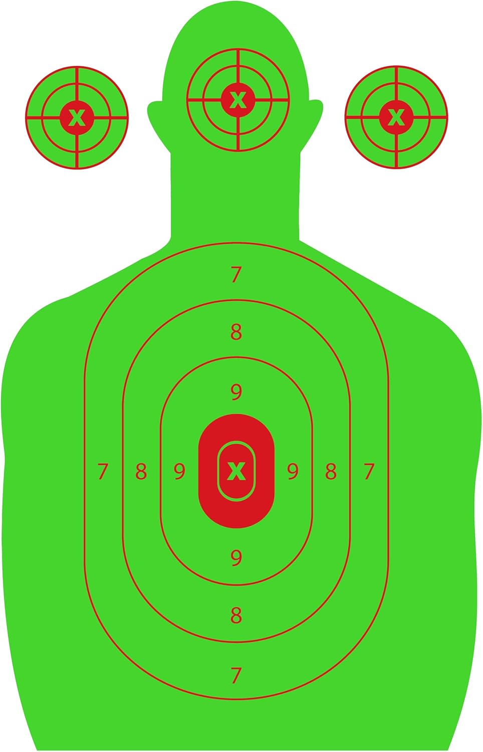 Paper Shooting Targets, 50 Yard Police Target, Silhouette Targets- for Firearms, Guns, Rifles, Pistol, BB Guns, Airsoft, Pellet Gun, Air Rifle