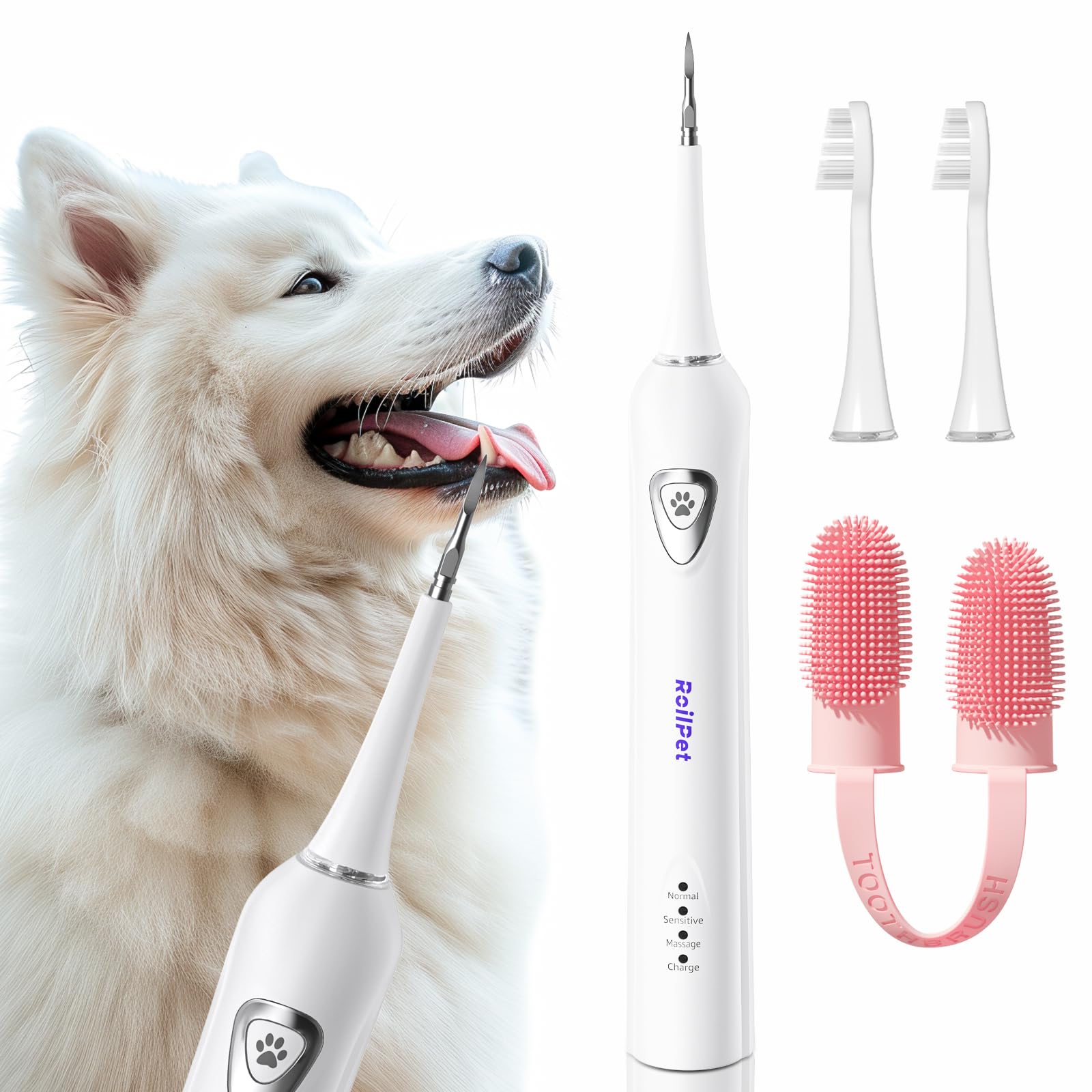 Dog Teeth Cleaning Kit Sonic Electric Dog Toothbrush And Plaque