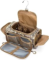 Vista 10 de Neceser táctico para hombres, bolsa de higiene colgante, organizador de kit de viaje Dopp para afeitarse, artículos esenciales de ducha y artículos