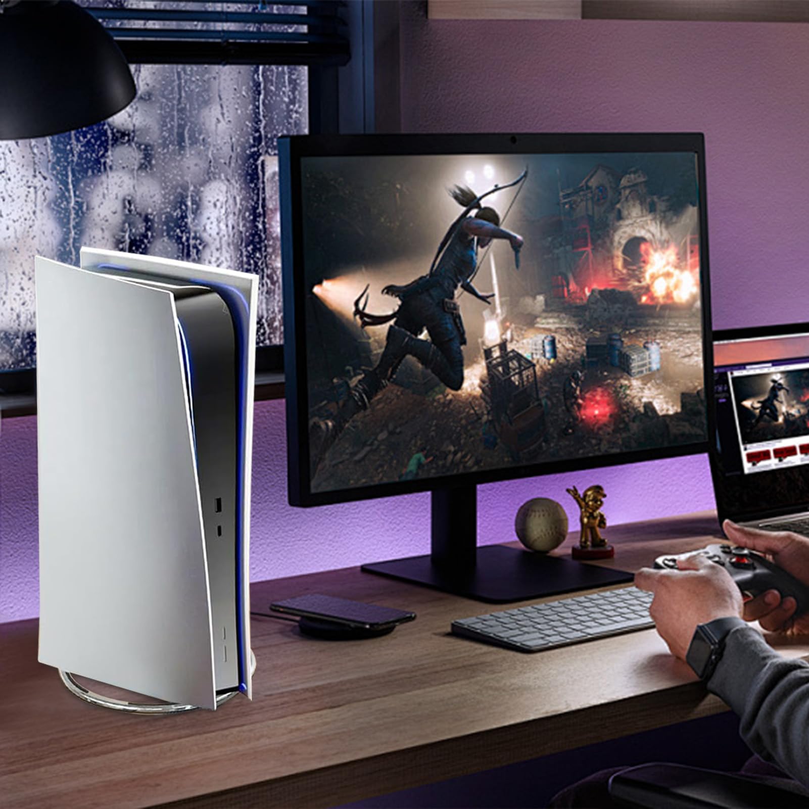 Soporte Vertical para Tation 5 Slim: Soporte para Play Tation 5 Slim, Ps5 Slim Stand para Pla Tation 5 Slim Discs Y Digital, Soporte Vertical para PS5 Slim Console