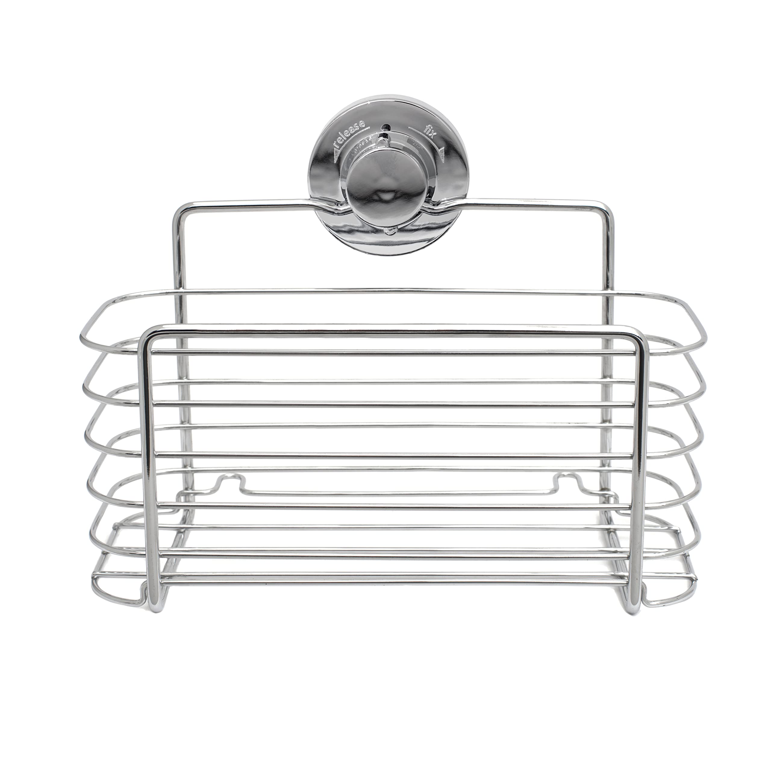 BlissHomeLock n Roll Rectangular Suction Shower Basket