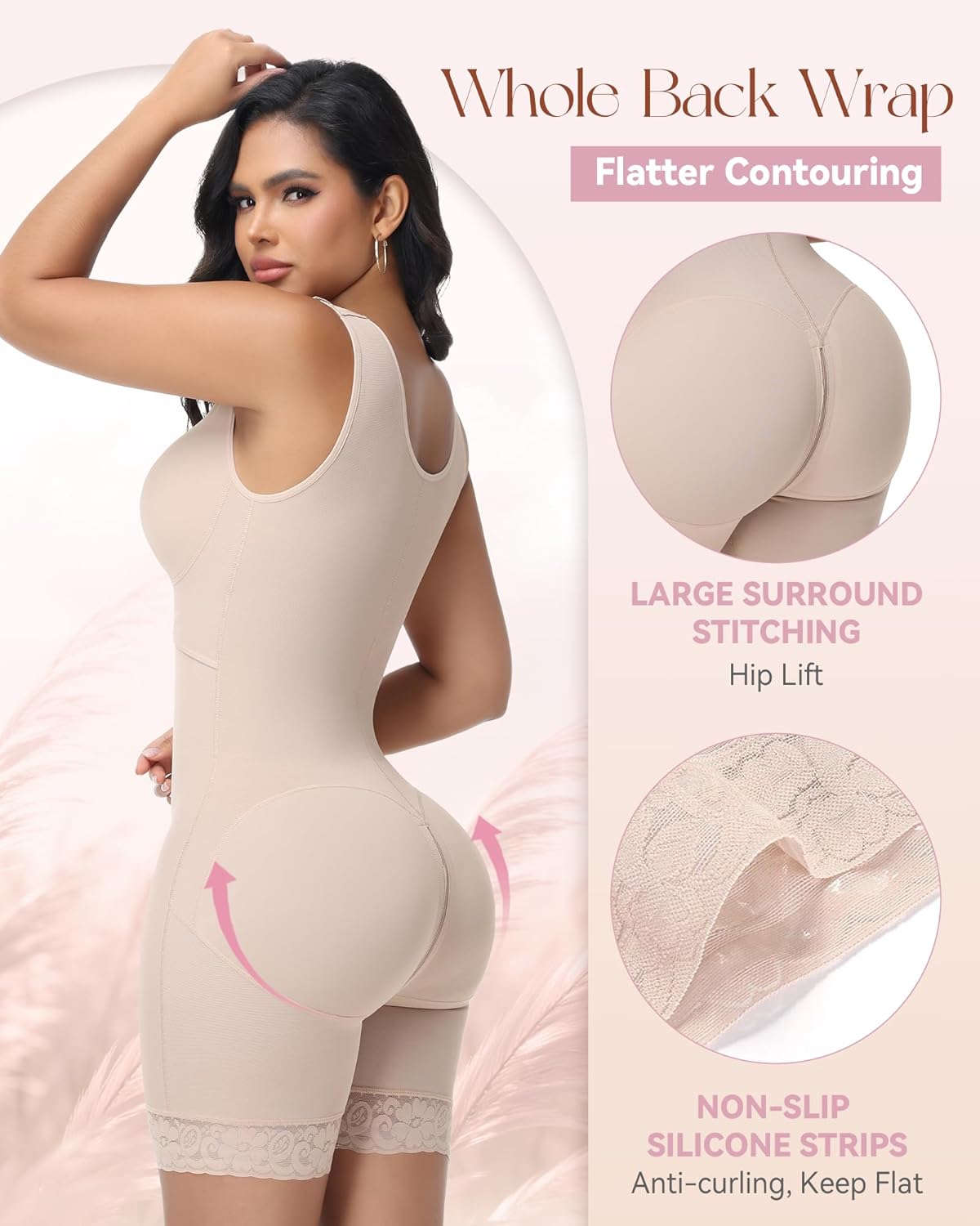 SHAPSHE Fajas Colombianas Moldeadoras Full Body Shaper Tummy Control Compression Garment - Image 5