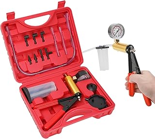 2 in 1 Brake Bleeder Kit with Hand Vacuum Pump and Adapters Brake Bleeder