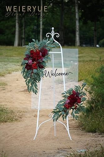 Miniatura 10 de Kit de flores artificiales para arco de boda (paquete de 2) para arco de boda, despedida de soltera, ceremonia y decoración de telón de fondo de