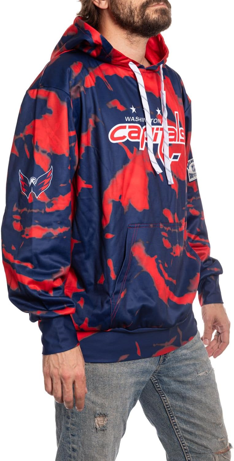Calhoun NHL Surf & Skate Mens Tie Dye Sublimation Pullover Hoodie