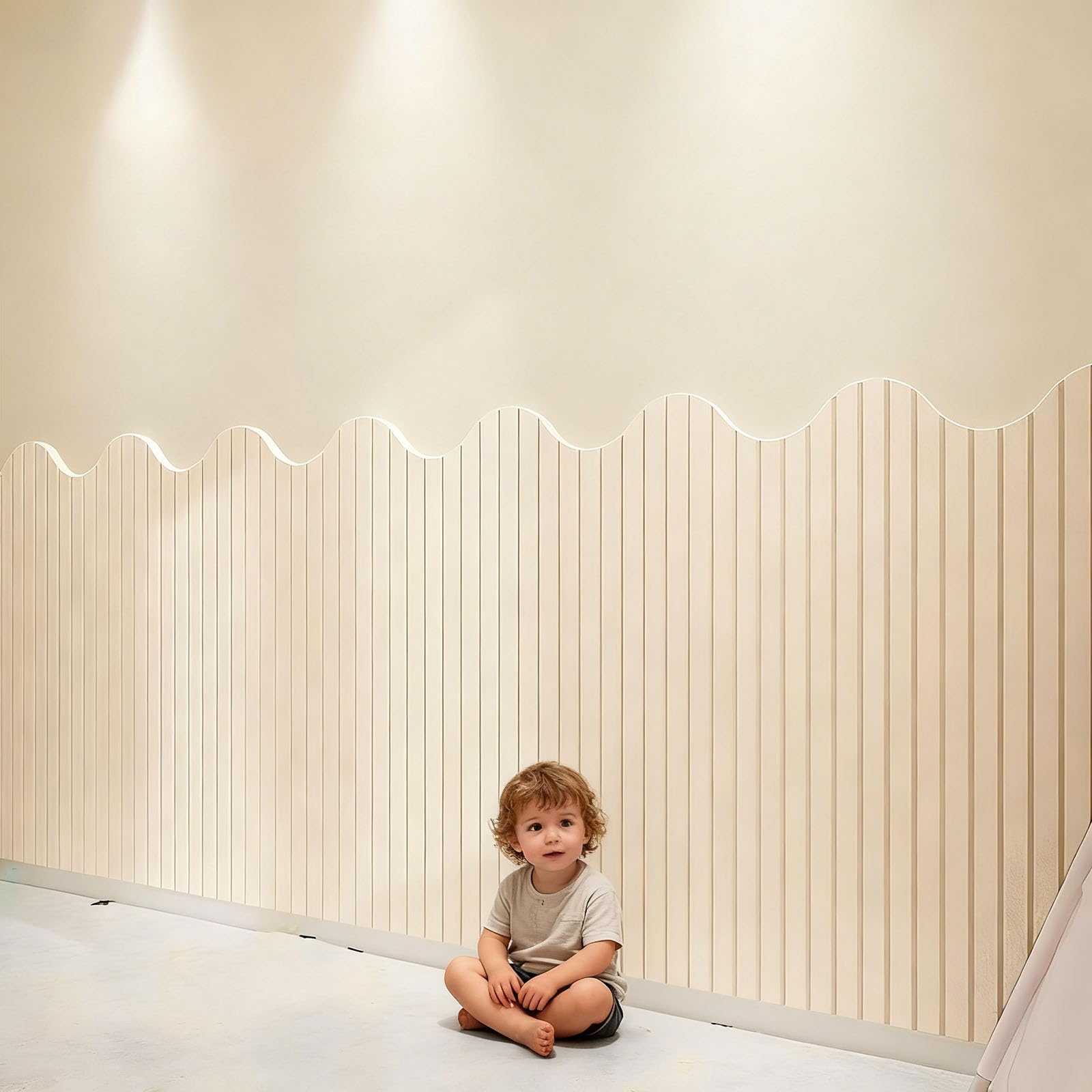 Generico Pannelli Murali Autoadesivi 3D in Feltro, Cuscini Murali Anticollisione Imbottiti in Schiuma, Cuscini Murali per Decorazioni Murali A Scuola, Casa e Ufficio,Beige,80x240cm