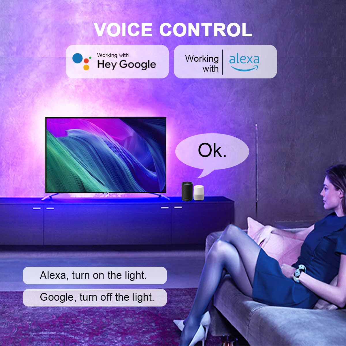 EXTRASTAR Bombilla Alexa LED Intelligente E27, 4.9W, 470lm, Regulable Multicolor + Luz Cálida o Blanca, 16 Millones de Colores, Funciona con Alexa y Google Home, 1 Pc