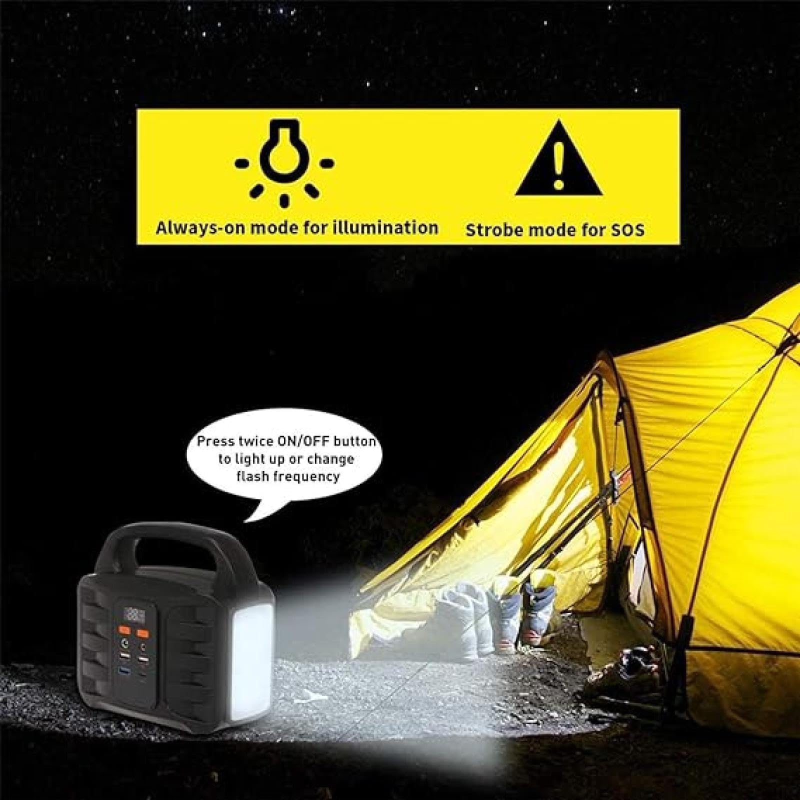 Powerbank Alimentatore portatile per accumulo di energia 200W Alimentatore per illuminazione di emergenza Alimentatore per accumulo di energia 220V Alimentatore di backup per campeggio all'aperto (1