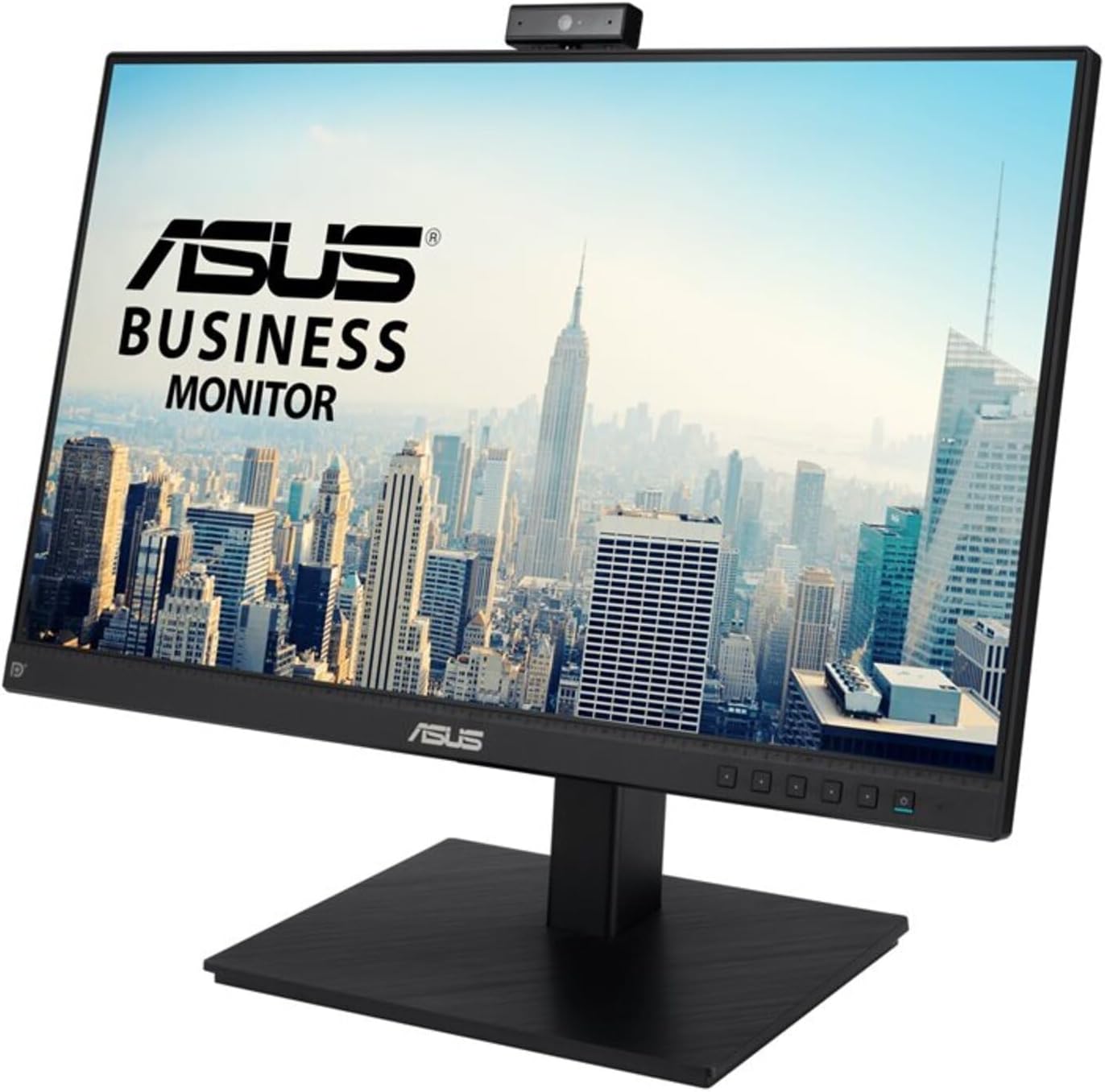 ASUS 23.8” 1080P Video Conferencing Monitor (BE24EQSK) - Full HD, IPS, Built-in Adjustable 2MP Webcam, AI Noise-canceling Mic, Speakers, Eye Care, DisplayPort, HDMI, Wall Mountable, Height Adjustable