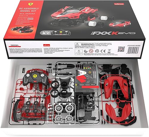 Miniatura 3 de RASTAR Kits de coche RC para construir para coche de control remoto Ferrari FXXK EVO 118, construye tu propio kit de coche RC, ideas de regalo para
