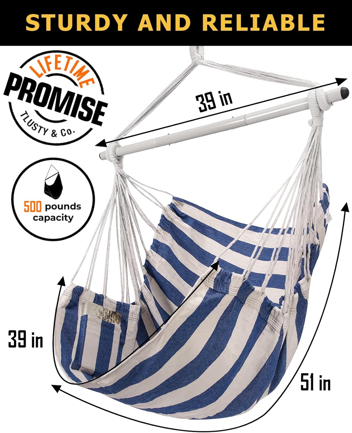 ADVOKAIR Hammock Chair Swing (500 lbs Max) - Hanging Hammock Chair Rope Swing Indoor for Bedroom, Outdoor, Patio, Bedroom, Porch, Deck - Sturdy Steel Bar with Anti-Slip Safety Rings 3 71dNDLzCFEL. AC SL1500