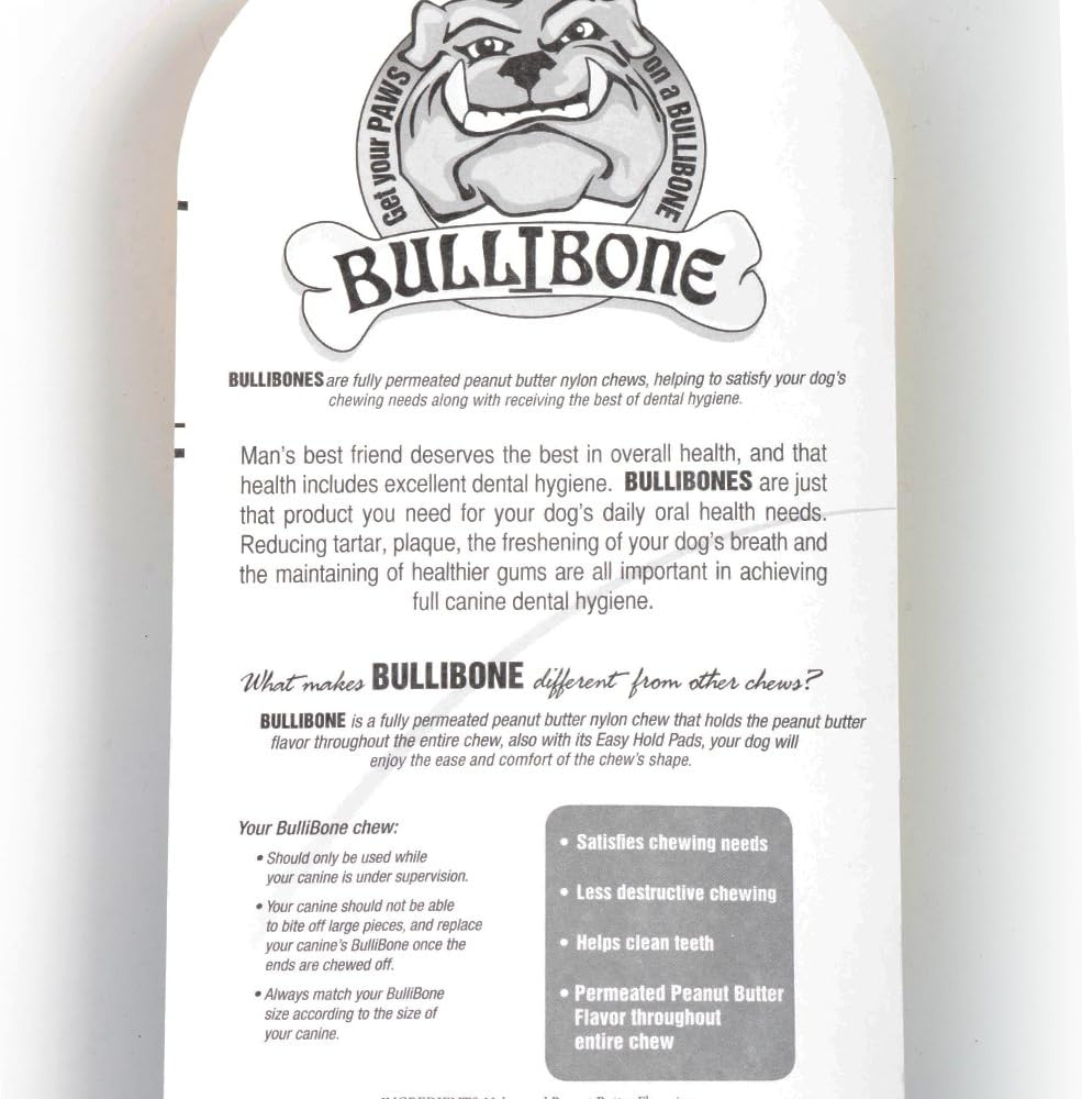 Bullibone Bacon Oral Care Dog Chew, Large
