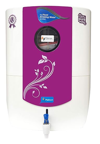 Ozean Platinum 12 LTR RO+UV+UF+Mineral+TDS Controller Electric Water Purifier with Installation kit (Purple)