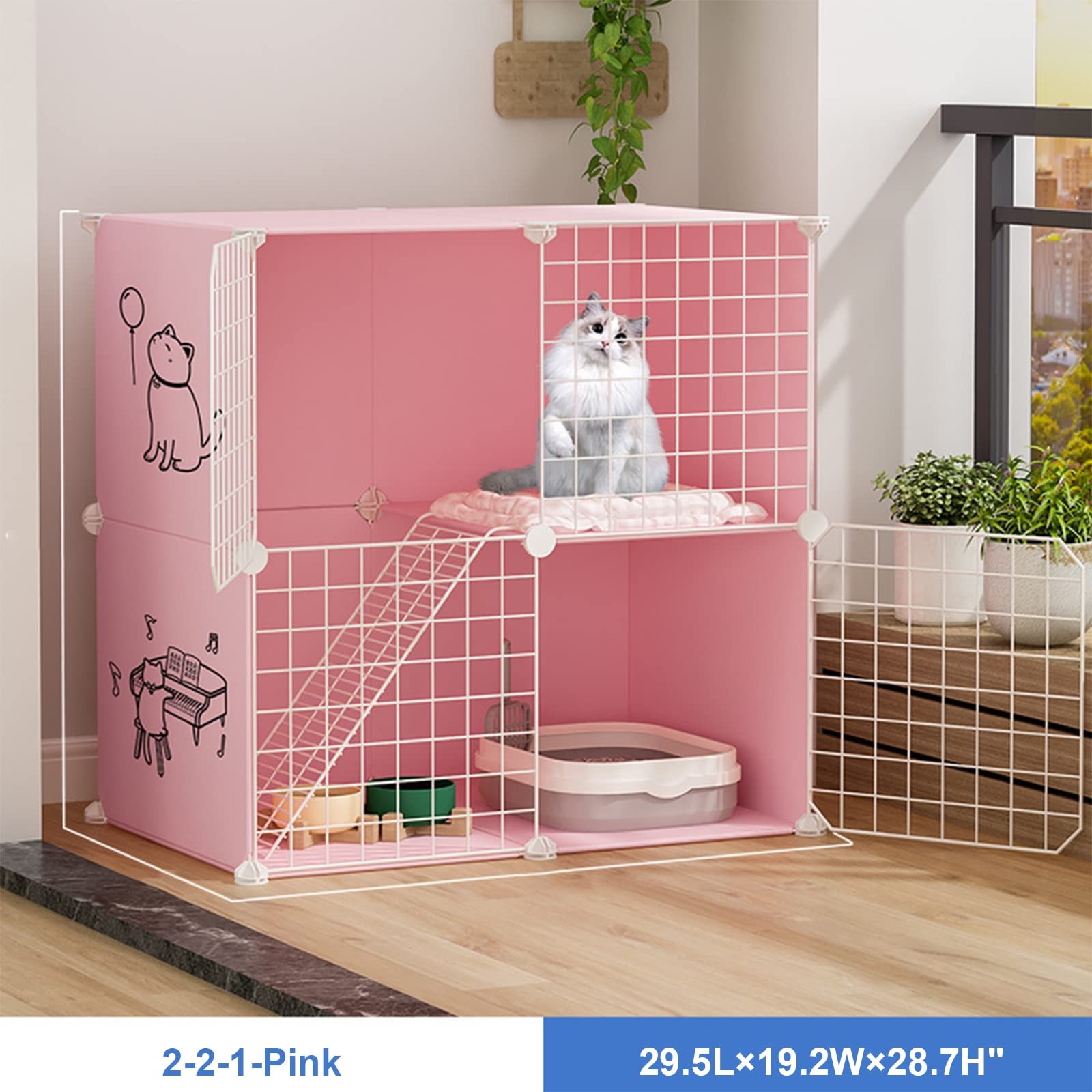 Recinto per gatti staccabile Gabbia per animali domestici Gabbia per animali domestici Gabbia per furetti Trasportino per animali domestici Recinto per gatti fai da te Recinto per giochi con
