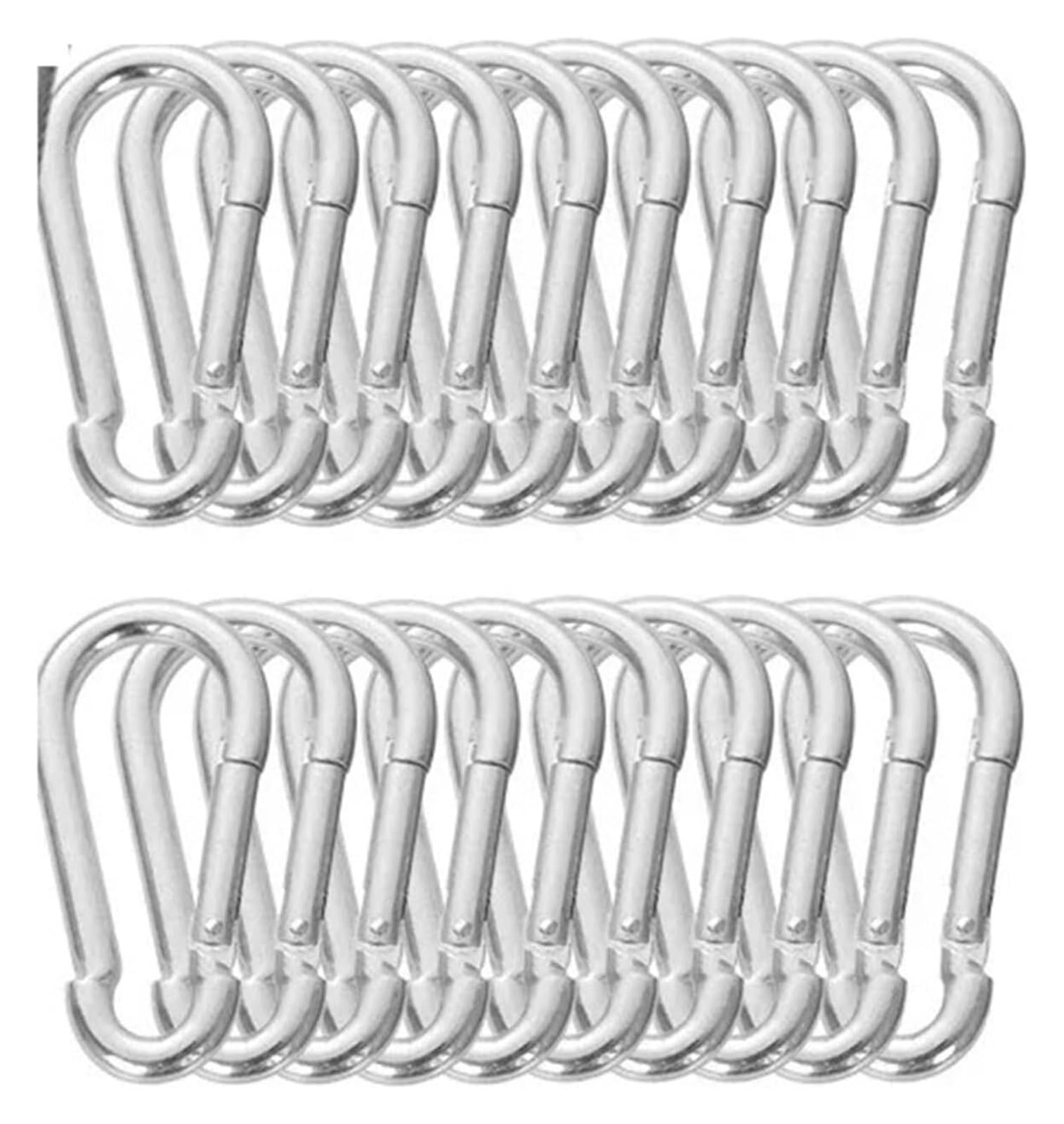 Spring Snap Hooks Connector, Aluminum Alloy D Shape Spring Clip, Pack of(20pcs)