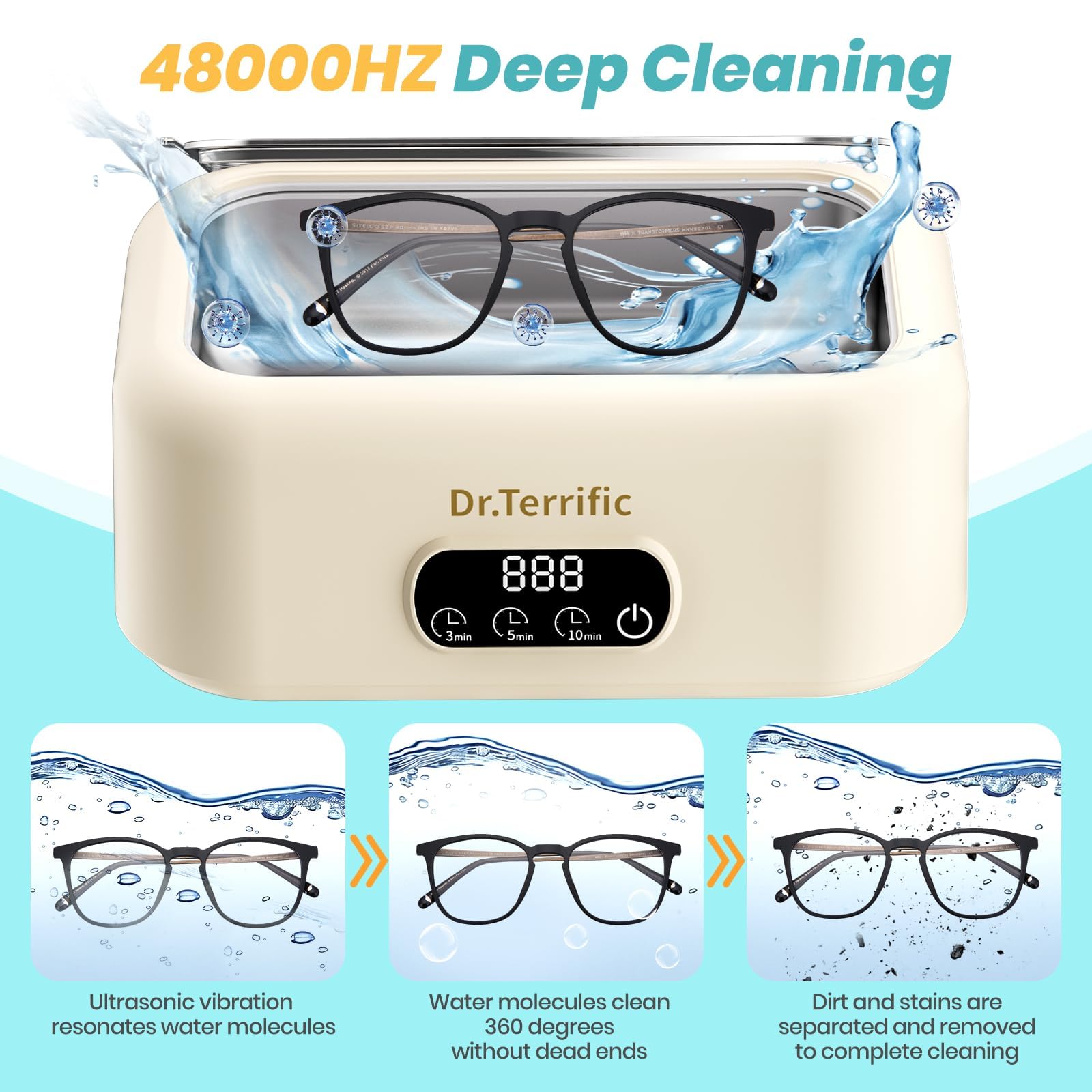 Amazon | 超音波ジュエリークリーナーマシン、700ml大容量ステンレス