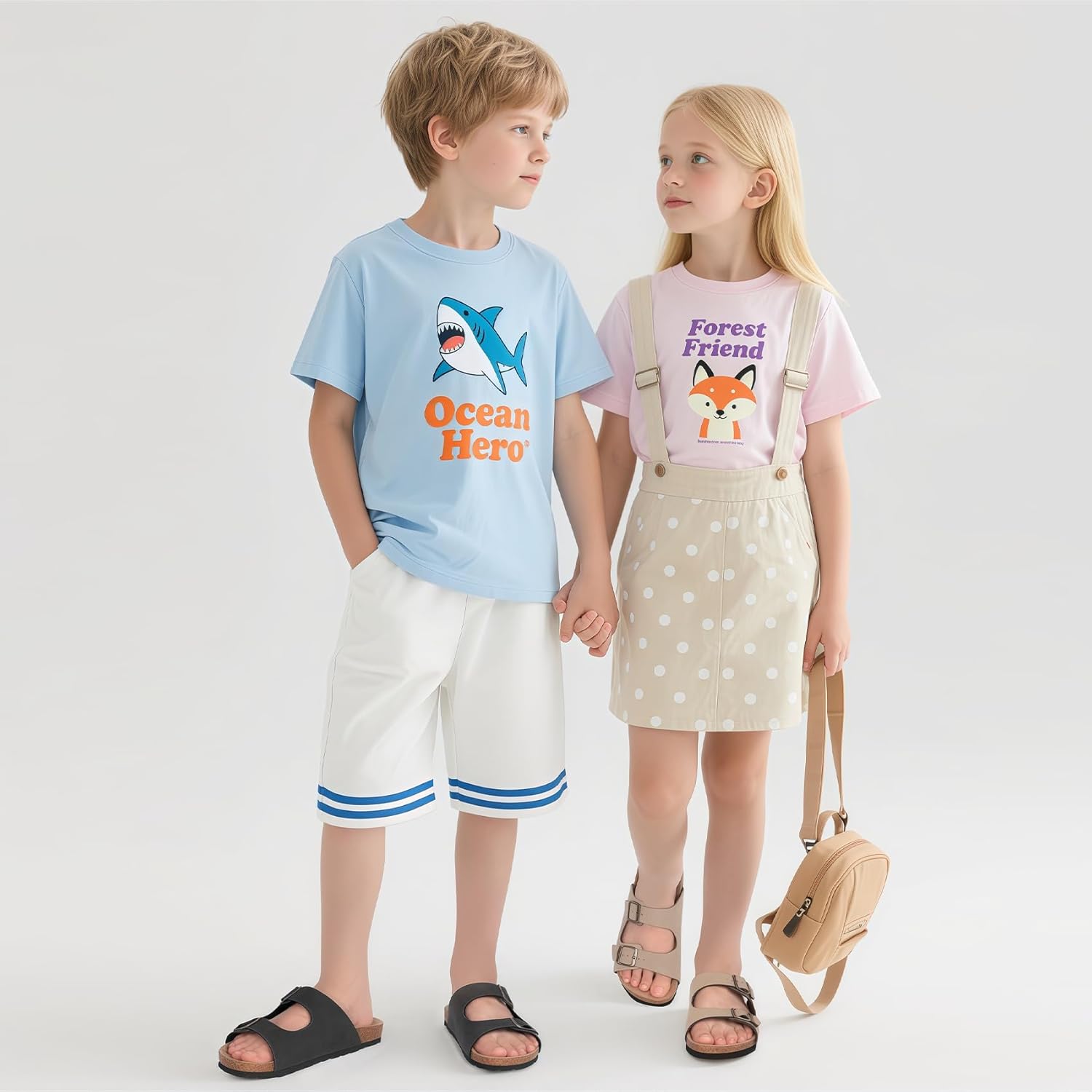 FITORY Boys Girls Glitter Slide Sandals, Cork Slipper with Adjustable Straps for Little Kid/Big Kid - Image 2