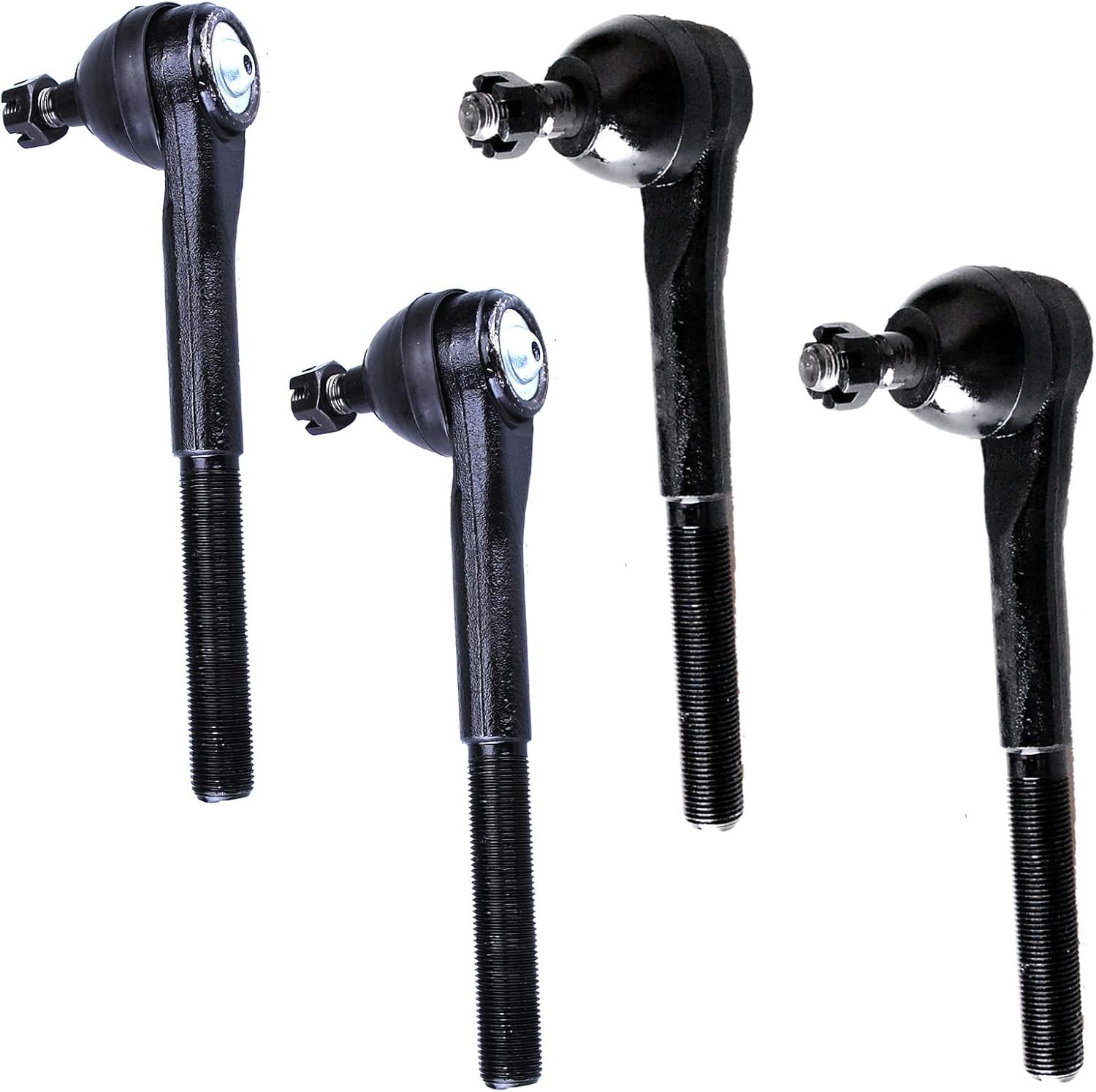 4pc Front Inner Outer Tie Rods ES370R ES350L for Chevrolet Chevy C10 Pickup/C10 Suburban/Bel Air/Biscayne/Blazer/Caprice/G10 Van/Impala/Suburban/P10 Van, for GMC C15/C1500 Pickup Suburban