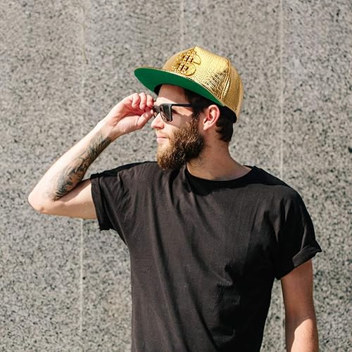 Miniatura 8 de NYU14 Las nuevas gorras de béisbol de cocodrilo sombrero de ala plana de dólar de aleación sombrero hip-hop