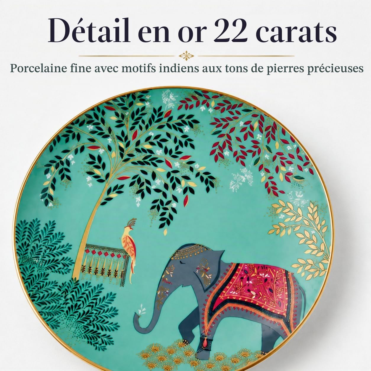 Portmeirion Home & Gifts Sara Miller SMI78964-XG Lot de 4 assiettes à gâteau Multicolore