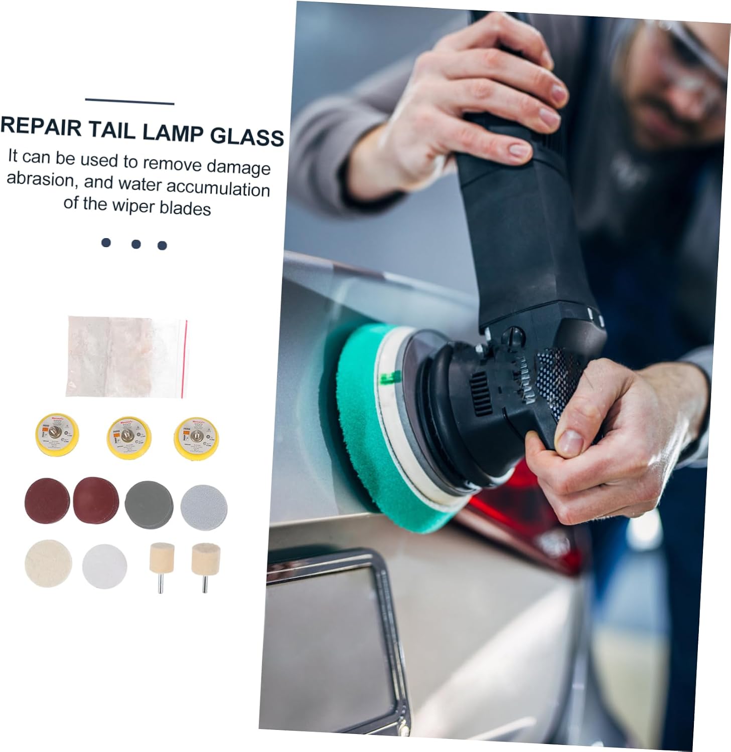 Polishing Head Car Polishing Kit for Scratches Headlight Kit Buffing Compound Car Detailing