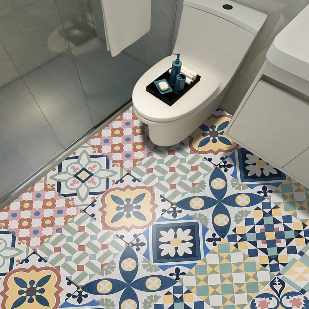 Piastrelle Adesive 10 pezzi Adesivi for pavimenti in piastrelle Cucina Bagno Terra Decorazione for la casa(30cmX30cmX10pcs)