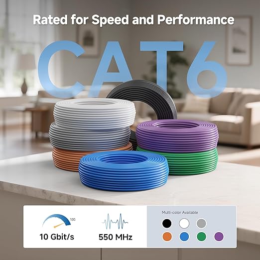 Cable Cat 6 UTP 500ft 23AWG Cobre Sólido 10Gbps miniatura 3