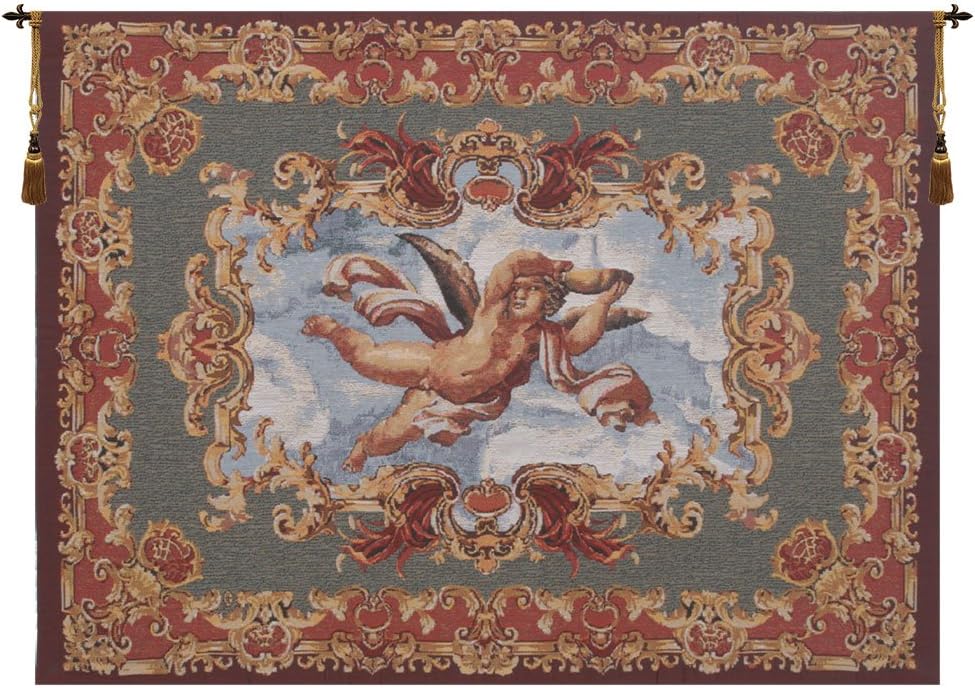 Angels Farnese Belgian Tapestry Wall Hanging - 37 in. x 28 in. Cotton/Viscose/Polyester by Raphael