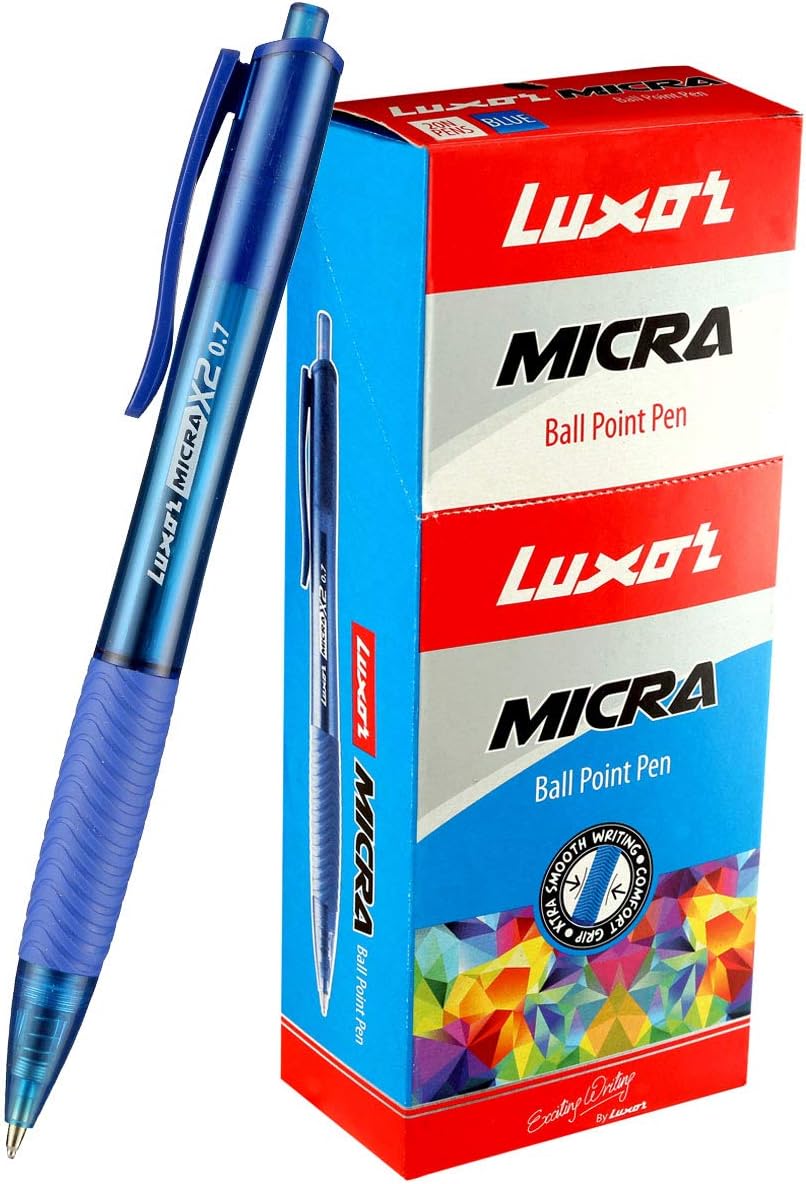 Luxor Micra Ball Pen 0.7mm (Pack of 20, Black) Amazon.in Office