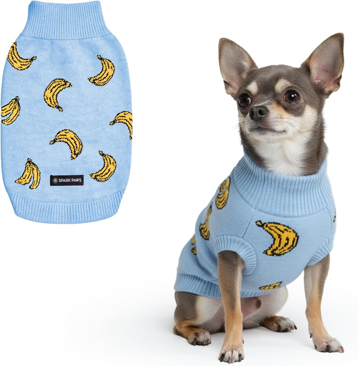 Spark Paws Knit Dog Sweater – Ultra Soft Warm Winter Dog Sweater for Small, Medium & Large Dogs – Stretch Fit Pet Sweater for French Bulldog, Pitbull, Girl & Boy Dogs Jacket, (Flower,2XL)