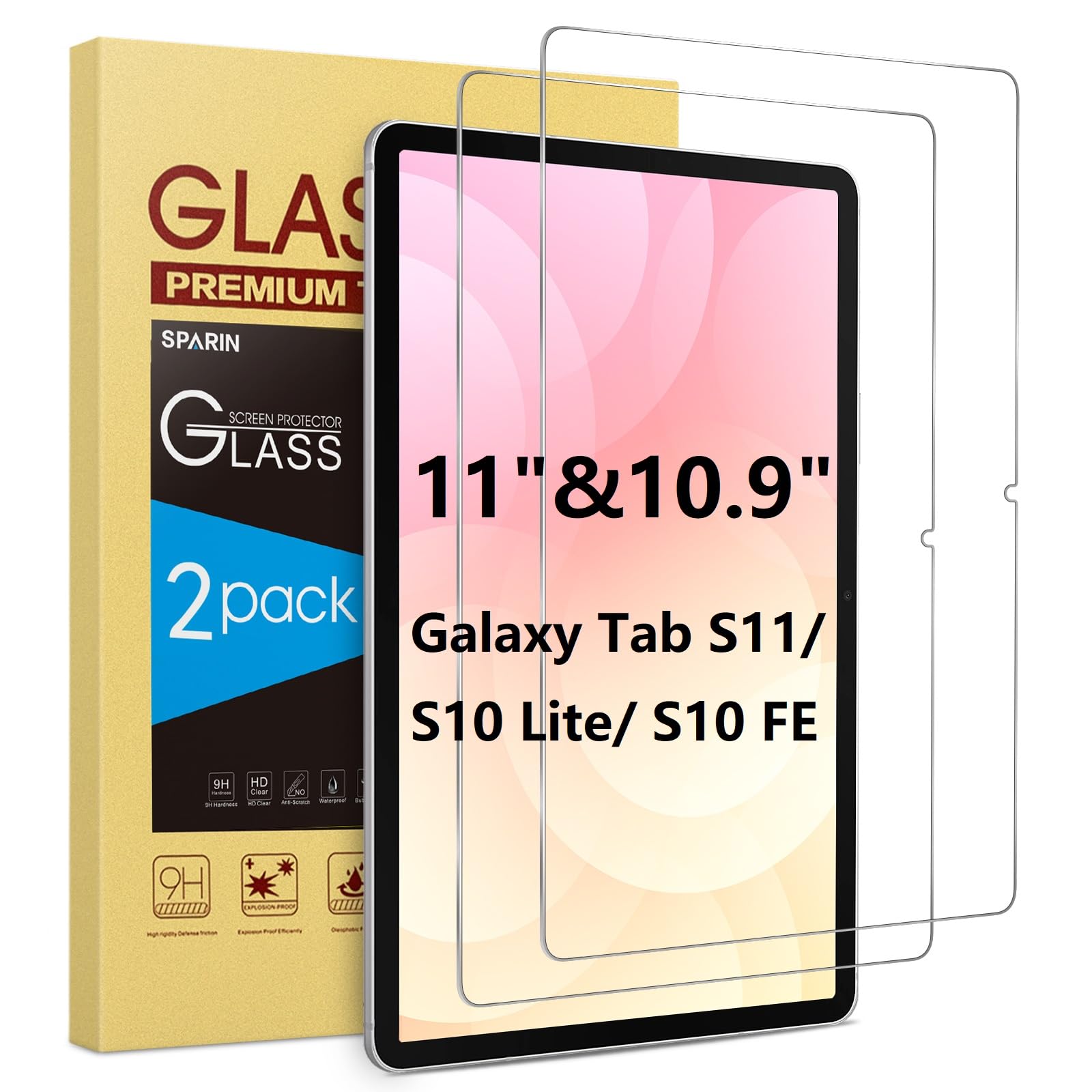 SPARIN Screen Protector for Galaxy Tab S11/ S10 Lite/ S10 FE (11"&10.9") 11 Inch & 10.9 Inch