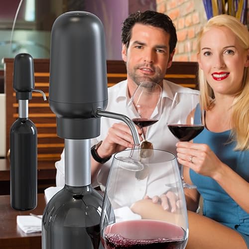 Miniatura 2 de Walbest Aireador de vino eléctrico para bar, vertedor de vino recargable con tubo, accesorios para decantador de vino rojo y blanco, vertedor