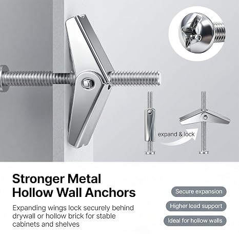 weideer 25Pcs Toggle Bolts 1/8
