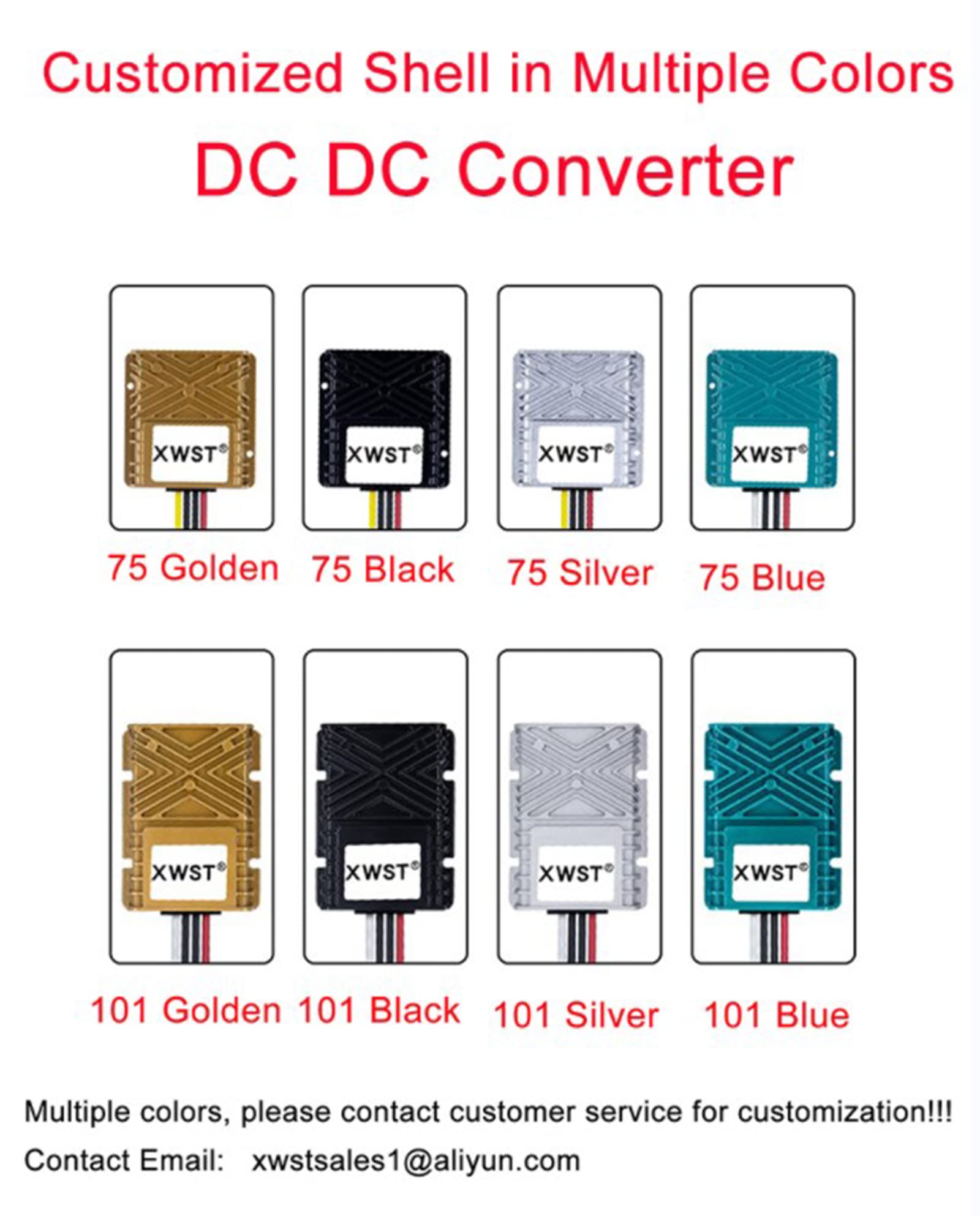 Regulador Convertidor de Voltaje DC DC 24V Reductor a 12V 50A 600W Buck Transformador Impermeable (Acepta entradas DC 15-40V)