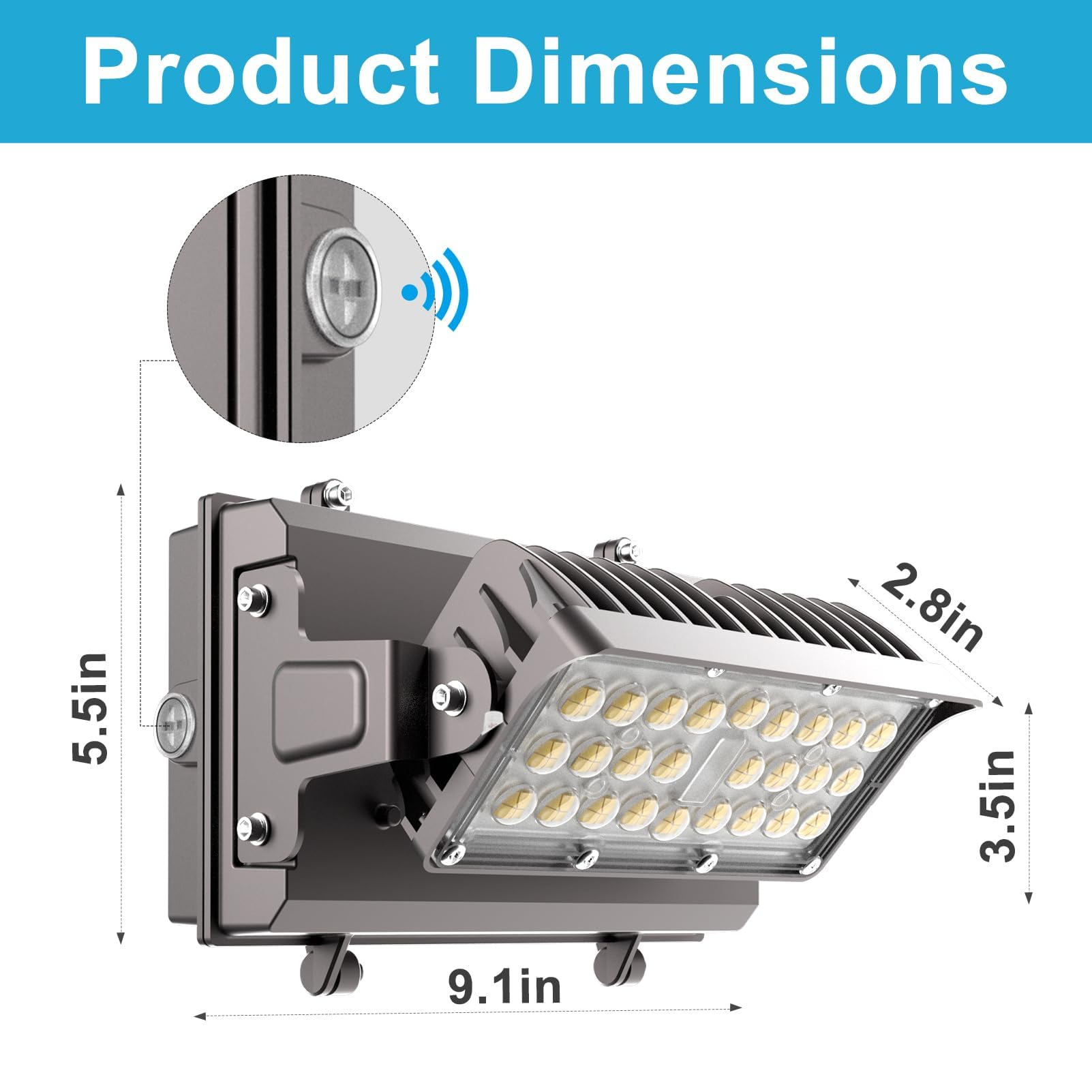 Lightdot 2-Pack 200W LED Wall Pack Lights - 30000LM, Dusk To Dawn, IP65, 5000K Daylight (For 15-30ft Height)