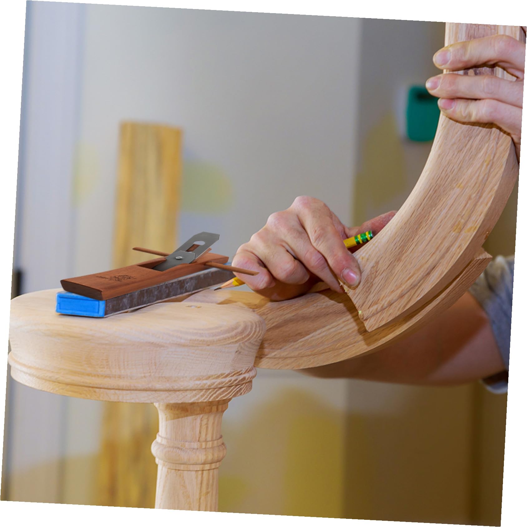 Ipetboom Pialla Manuale in Legno Resistente con Tagliente in Metallo Affilata per Falegnameria Utensile Artigianale per Lavorazione Precisa del Legno per Carpentieri e Appassionati di