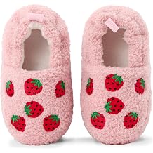 ESTAMICO Toddler Girls Plush Warm Slippers