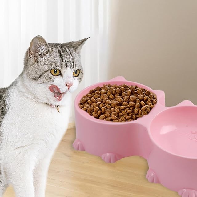 Foto 7 de 8 de Kasmole Cuencos elevados para Gatos para Comida y Agua, Cat Design Platos Altos para Gatos