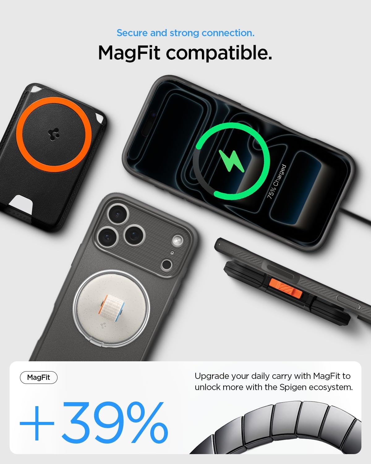 Spigen for iPhone 17 Pro Max Case, Rugged Armor MagFit [TPU Covered Camera Control] [Compatible with MagSafe] - Gray