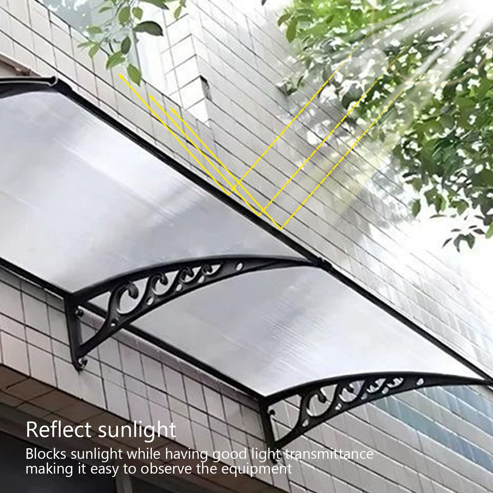 Osłona klimatyzatora zewnętrznego, ochrona klimatyzatora, wolnostojąca osłona przeciwsłoneczna na patio, taras, drzwi ogrodowe, balkon, odporna na warunki atmosferyczne i stylowy design