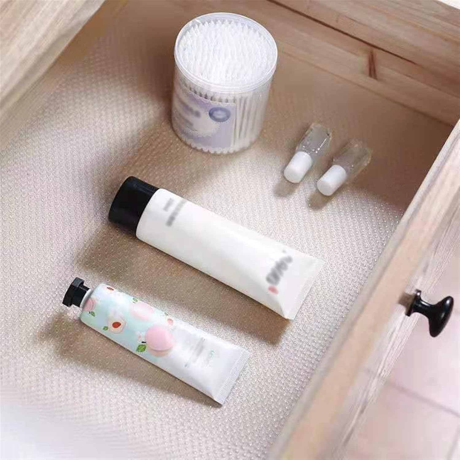 Kitchen Cabinets Shelf Liner Non-Adhesive Drawer Liner Waterproof Non-Slip Washable Cuttable Refrigerator Liners for Kitchen Shelves Desks Cupboard Khaki, 23.6 x 118.1 Inches