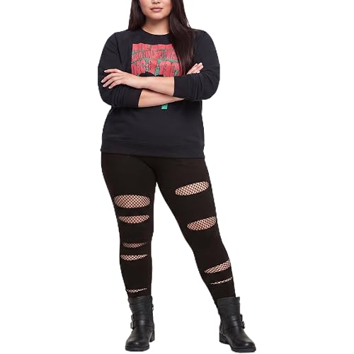 Torrid Women's Plus Size Leggings - Full-Length Mesh Slit Pocket Legging
