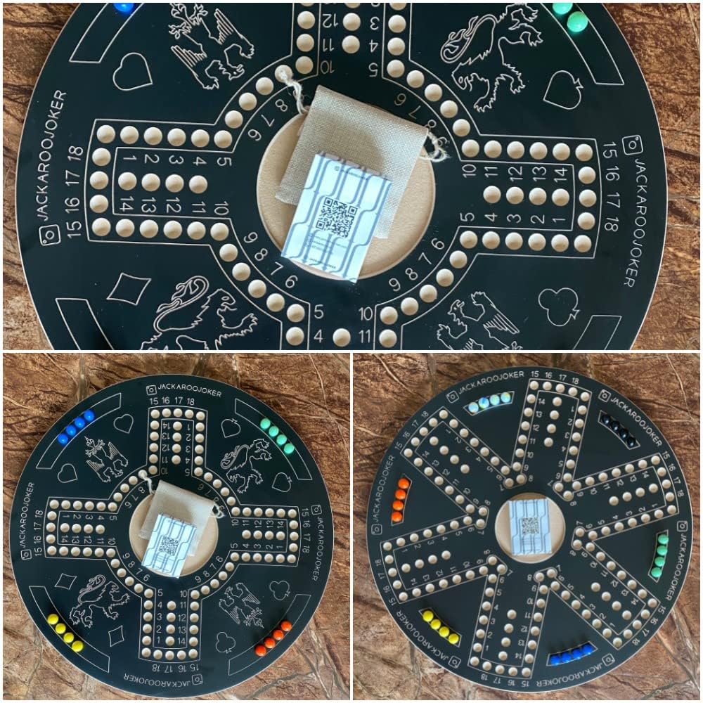 Double Side Jackaroo Joker Board for 4 and 6 Players (Black)