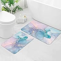 Vista 20 de Gibelle Alfombra de baño súper absorbente, de secado rápido, delgada, para debajo de la puerta, antideslizante, parte trasera de goma, para frente